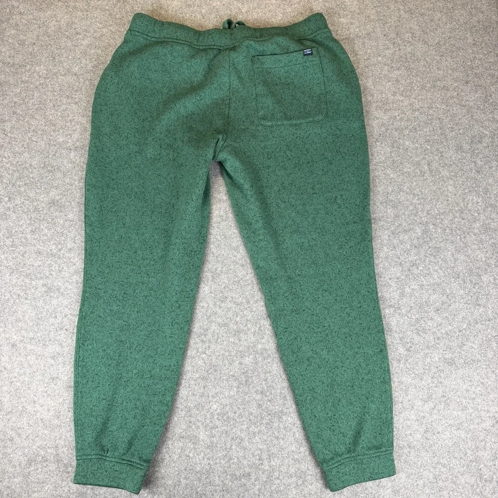 L.L. Bean Knit Joggers Women's L LargeGreen Spellout Tapered Leg Drawstring